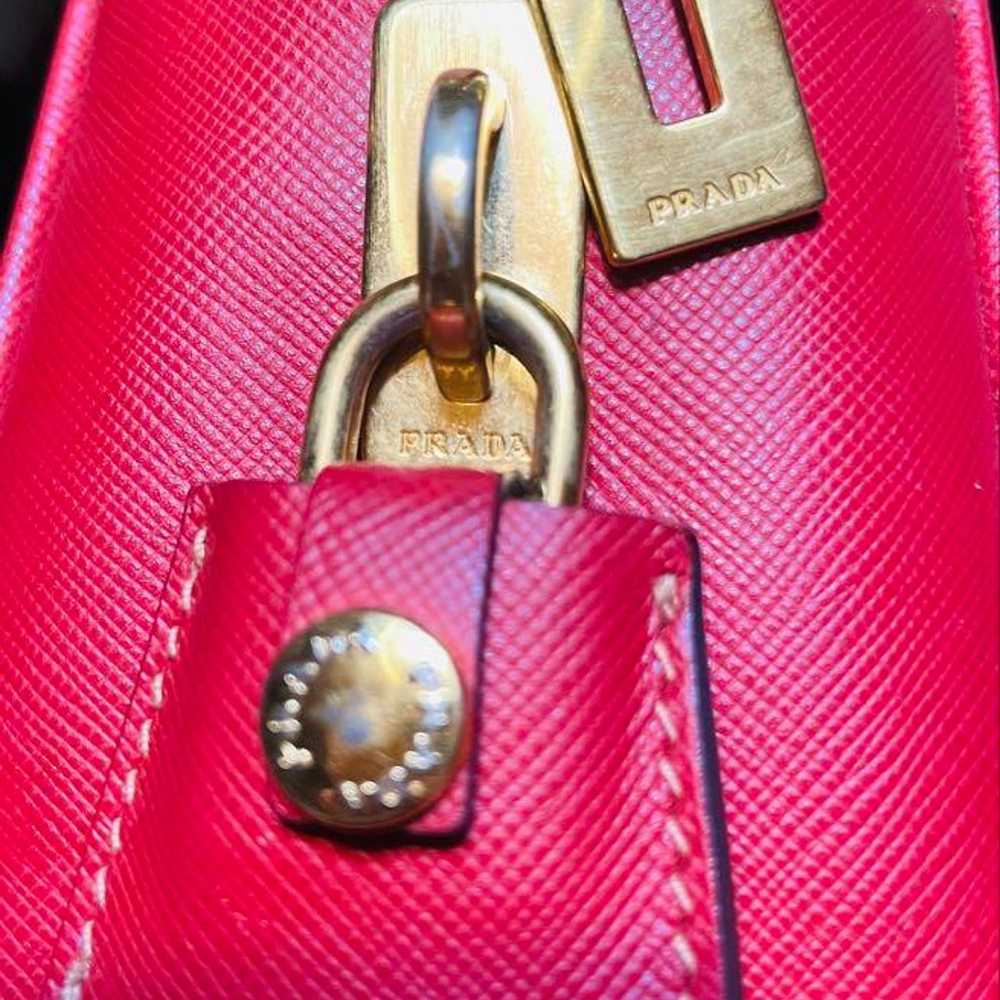 PRADA⭐️ Genuine Leather Shoulder Bag Square - Red - image 11