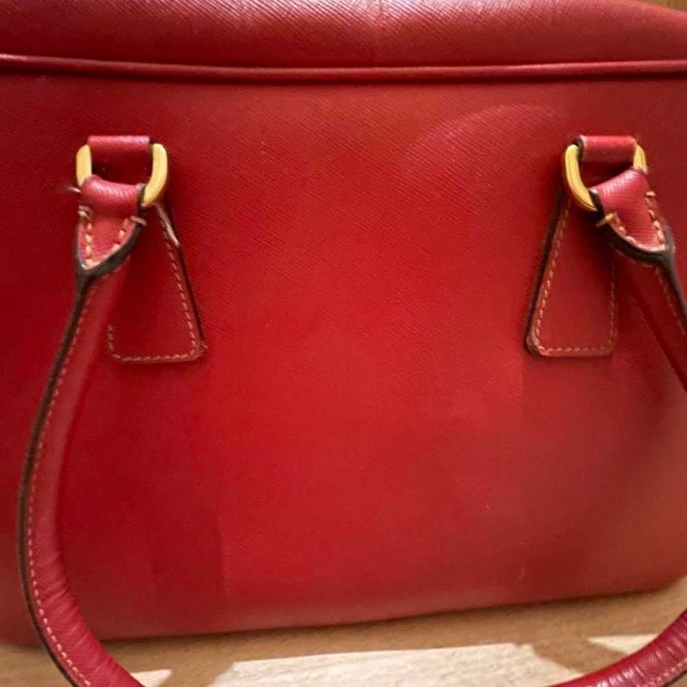 PRADA⭐️ Genuine Leather Shoulder Bag Square - Red - image 5