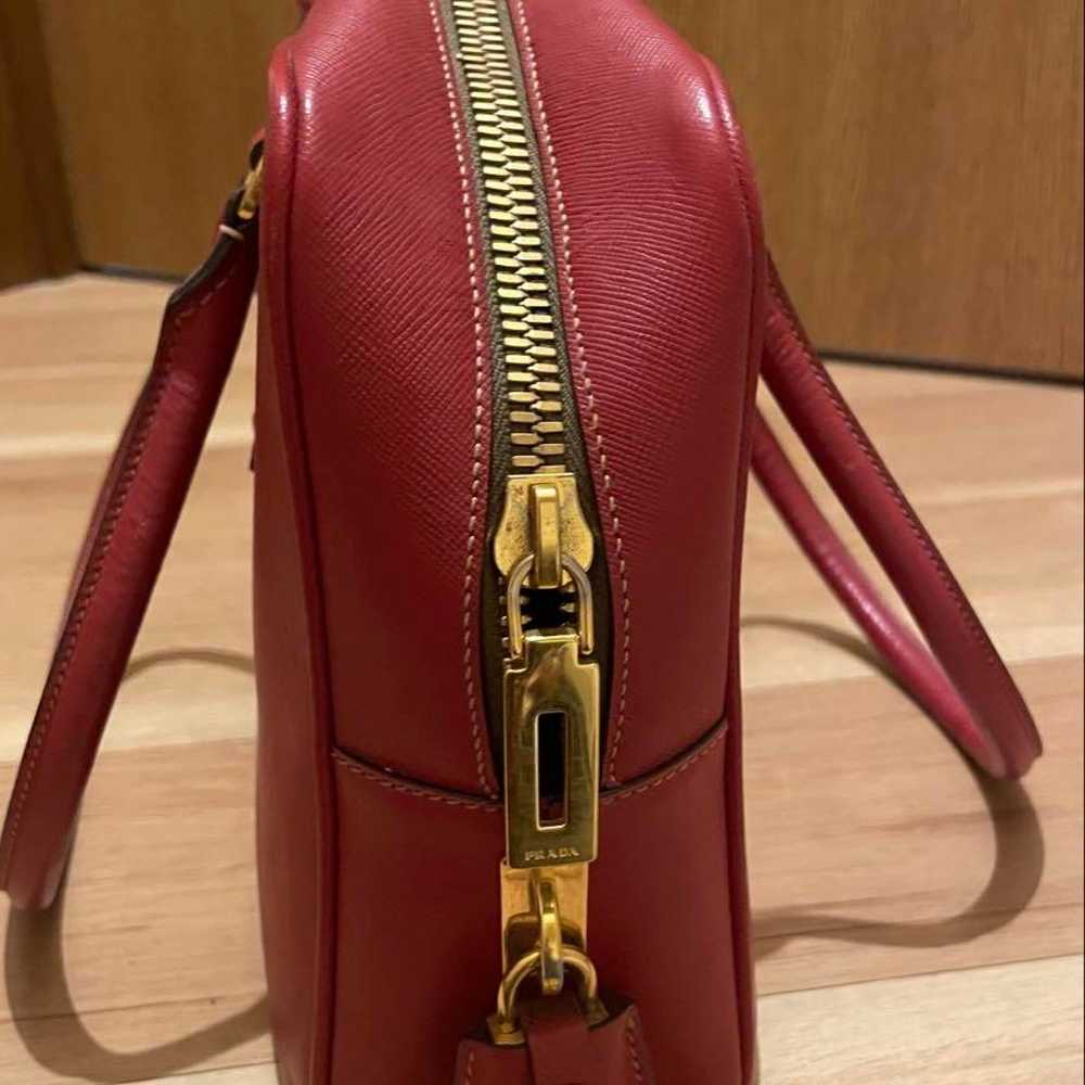 PRADA⭐️ Genuine Leather Shoulder Bag Square - Red - image 6