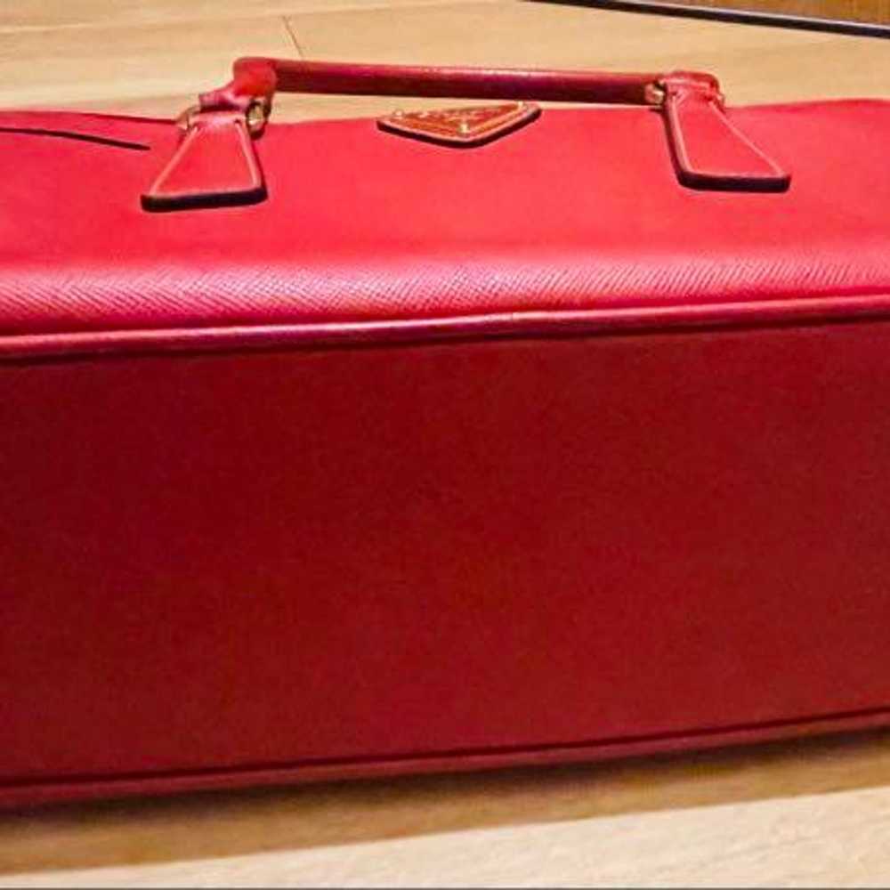 PRADA⭐️ Genuine Leather Shoulder Bag Square - Red - image 8