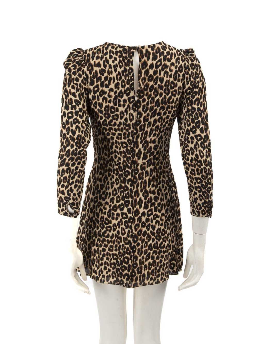 Reformation Leopard Print Long Sleeve Mini Dress - image 3