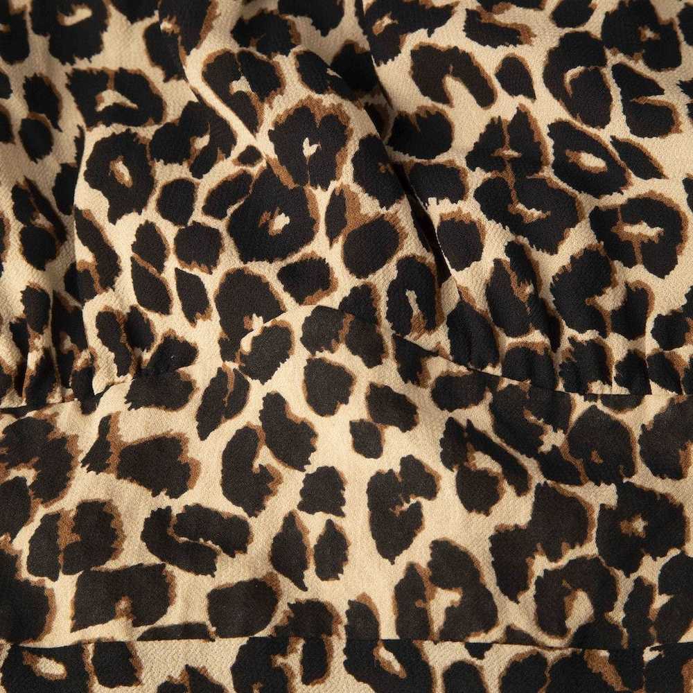 Reformation Leopard Print Long Sleeve Mini Dress - image 4