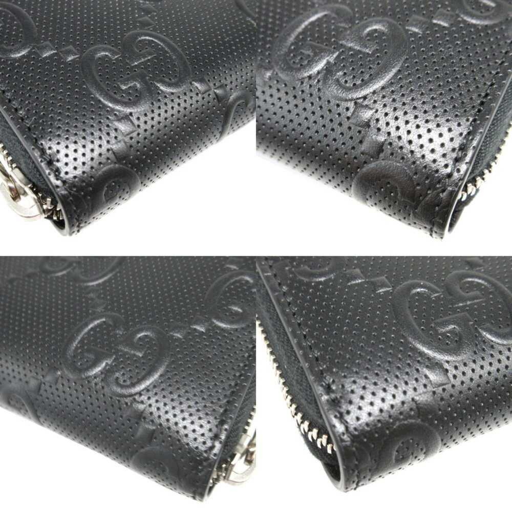 Gucci Gucci 625558 Double G GG Embossed Black Rou… - image 9