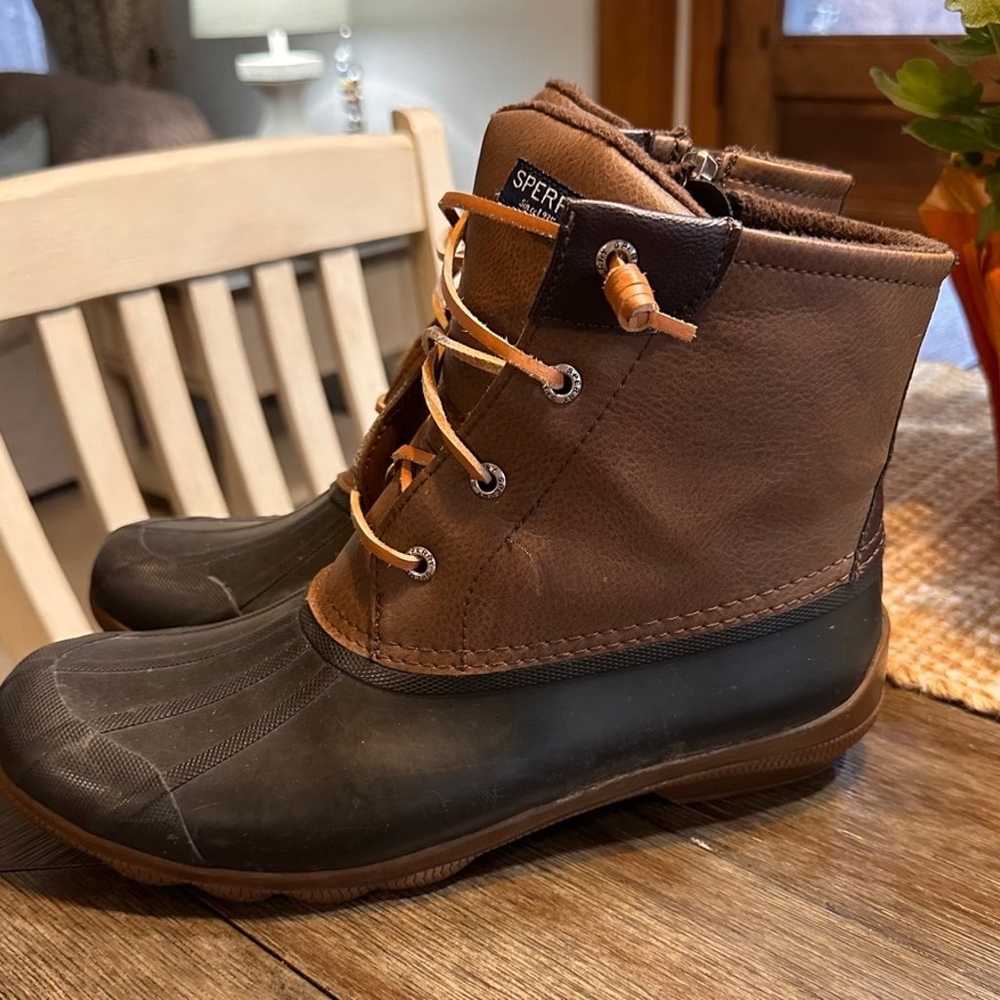 Women's Sperry Weatherproof Duck Boots Brown 9.5 M - image 3