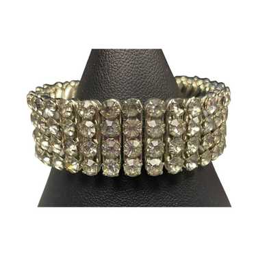 Other Vintage Rhinestone Stretch Bracelet Wide Ela