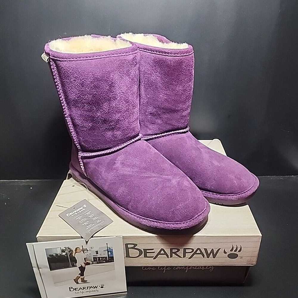 Bearpaw Emma Short Boots Size 10 Med Plum/Purple - image 1