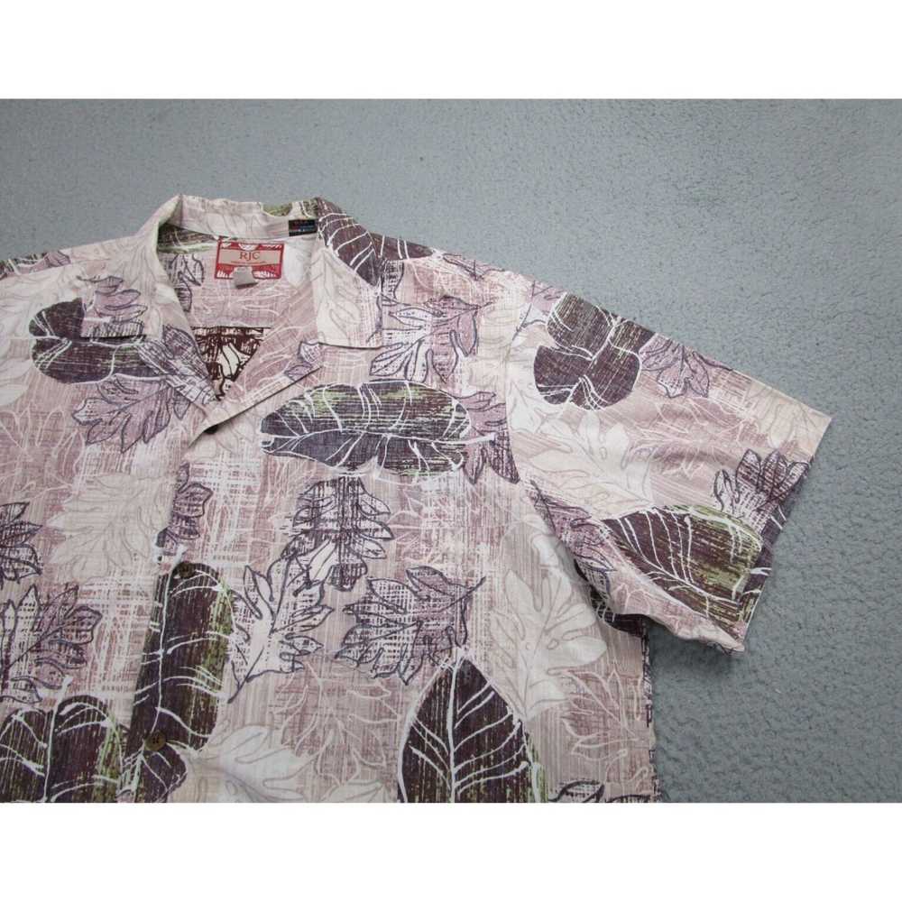 Vintage Purple Floral Hawaiian Camp Beach Shirt f… - image 2