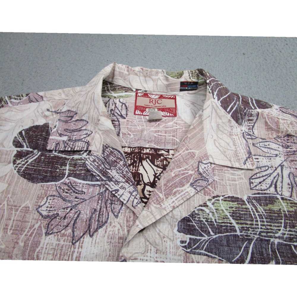 Vintage Purple Floral Hawaiian Camp Beach Shirt f… - image 3