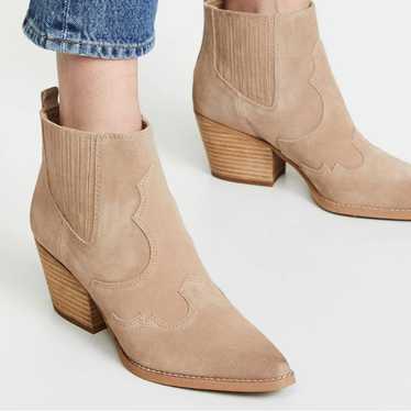 Sam Edelman l Winona Light Taupe Suede Leather Boo