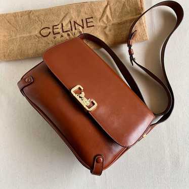 CELINE Shoulder Bag Genuine Leather Horse-Drawn Ca