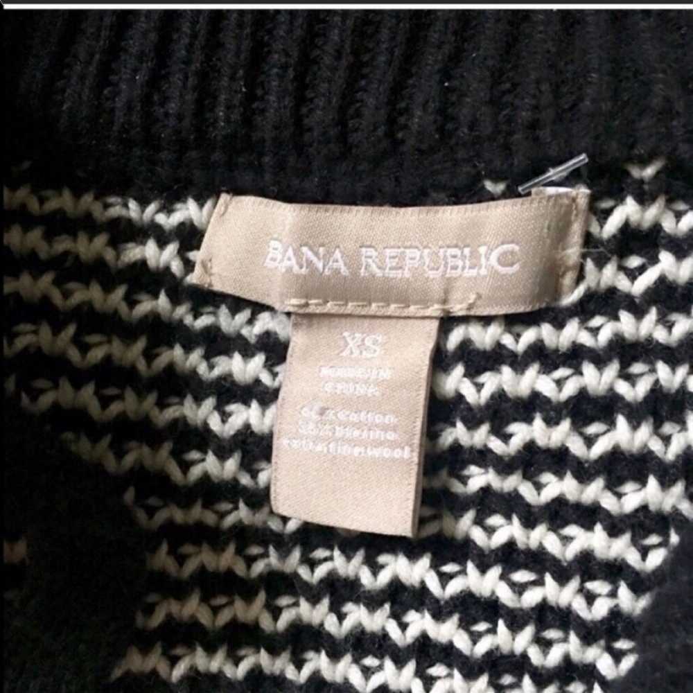 Banana Republic BANANA REPUBLIC Black White Knit … - image 5