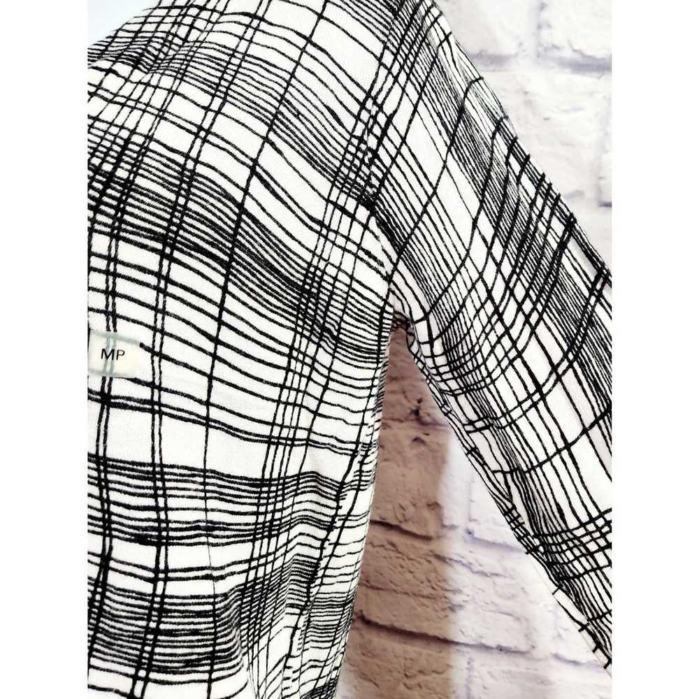 Other Loft White Black Plaid Button Up Cardigan S… - image 2