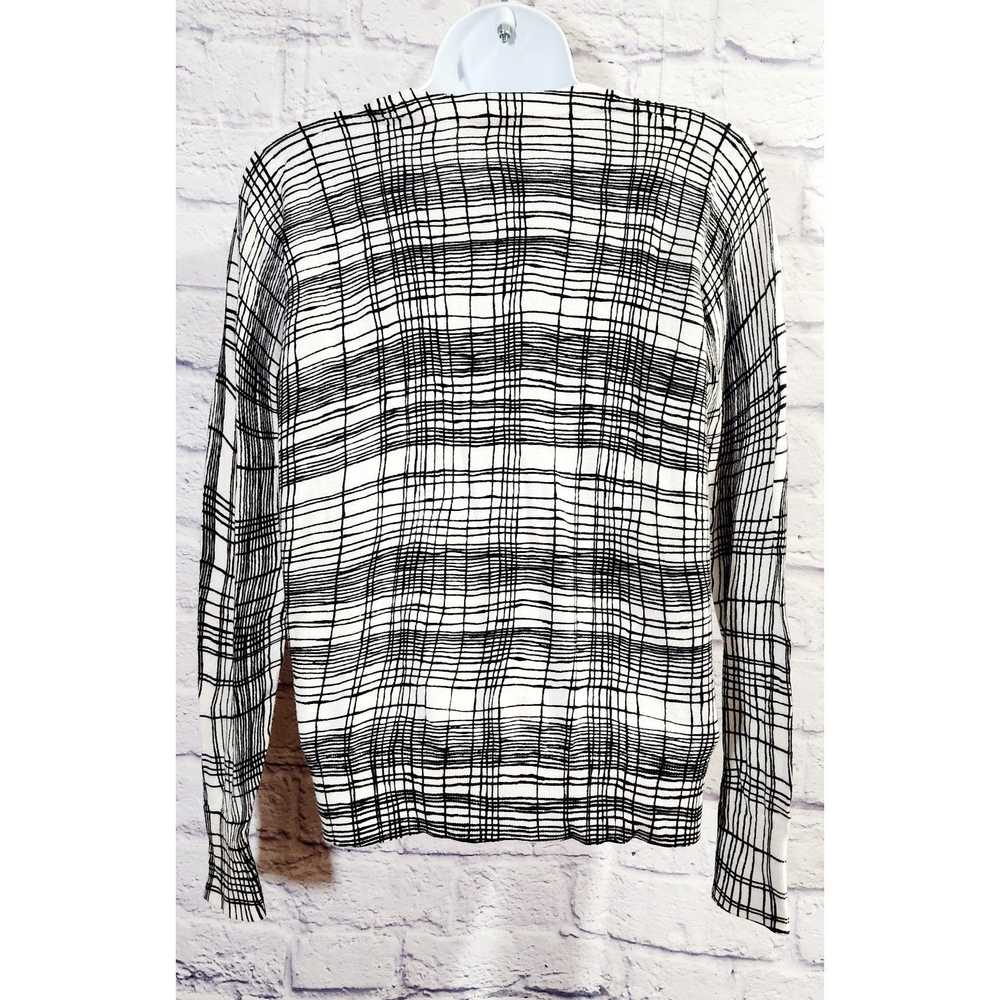 Other Loft White Black Plaid Button Up Cardigan S… - image 3