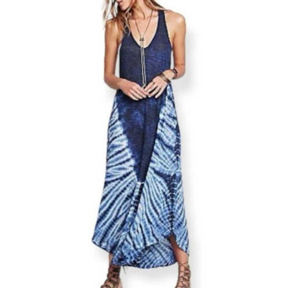 Free People Free People Hailstorm Blue Tie Dye Ma… - image 1