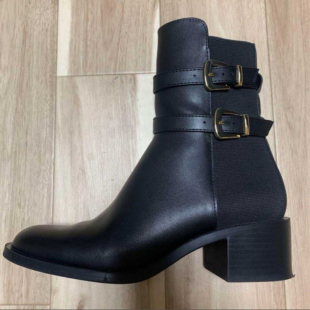 ZARA Buckle Leather Boots Size 35 Genuine Leather… - image 2