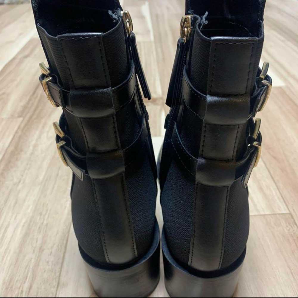 ZARA Buckle Leather Boots Size 35 Genuine Leather… - image 4