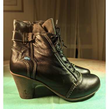 Cloud Footwear Jesse Leather Lace-up Bootie - Siz… - image 1