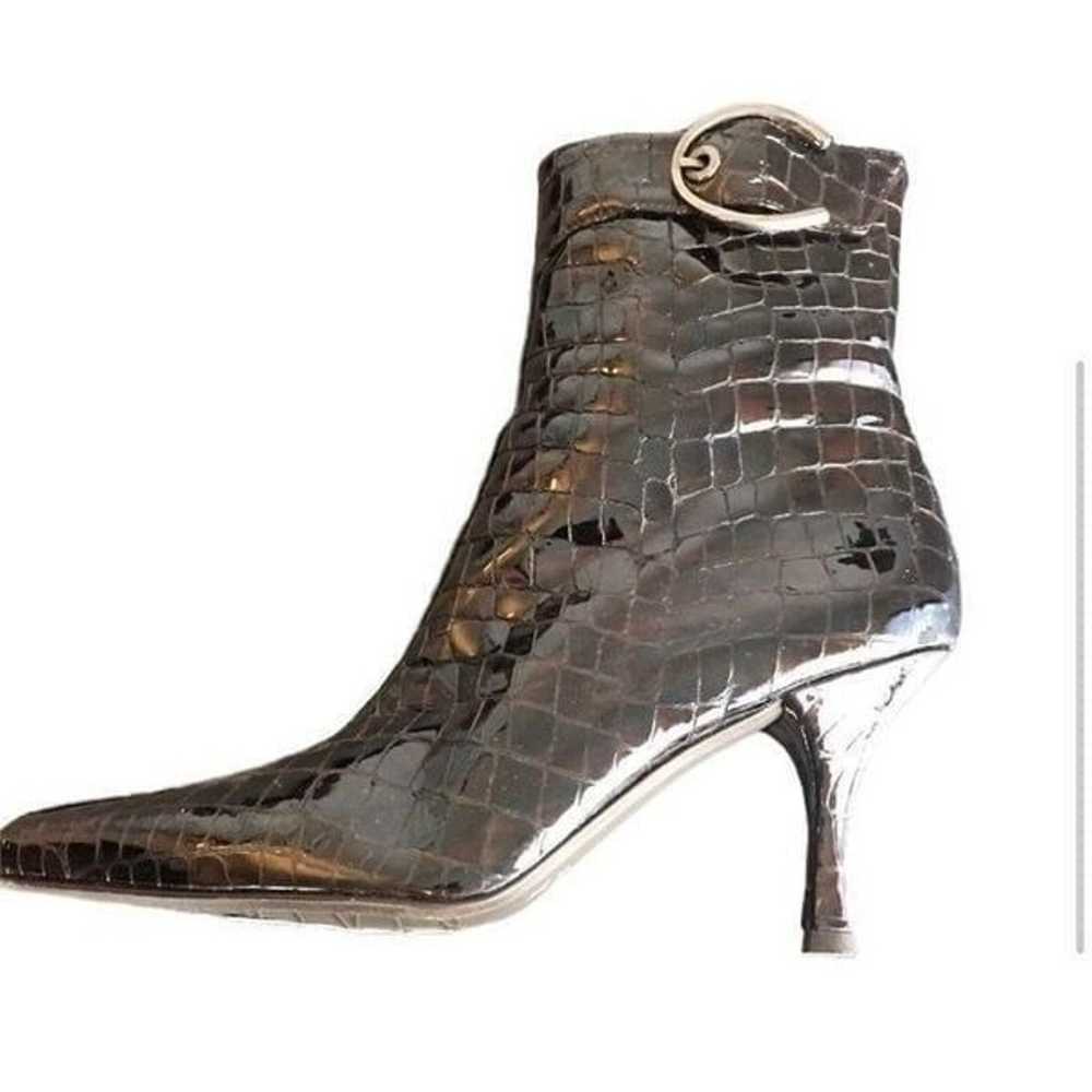 STUART WEITZMAN CROC PRINT BOOTIES - image 11