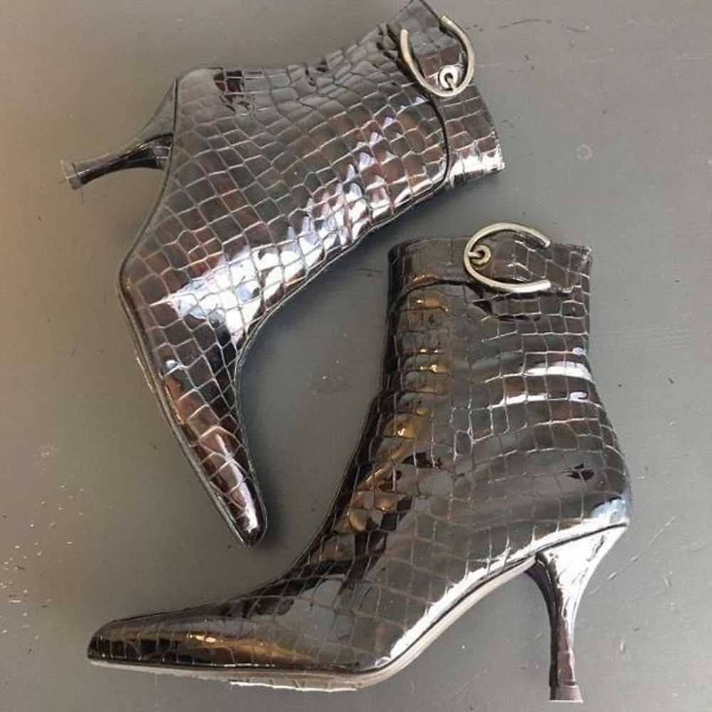 STUART WEITZMAN CROC PRINT BOOTIES - image 2