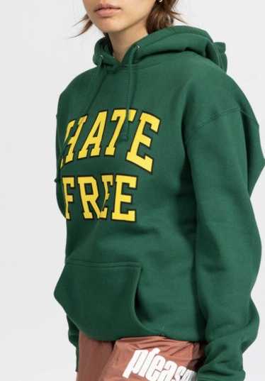 Pleasures Pleasures forest green Hate free hoodie 