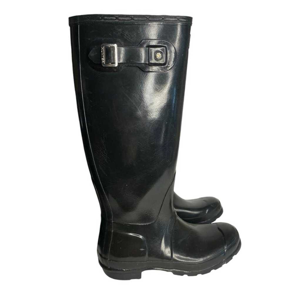 HUNTER ORIGINAL TALL GLOSS RAIN BOOTS WOMEN'S SIZ… - image 3