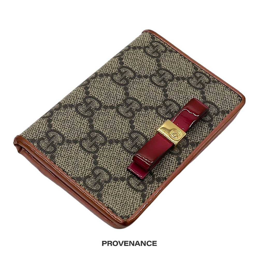 Gucci 🔴 Gucci GG Supreme Bow Pocket Organizer Wa… - image 3