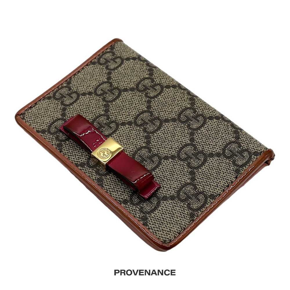 Gucci 🔴 Gucci GG Supreme Bow Pocket Organizer Wa… - image 4