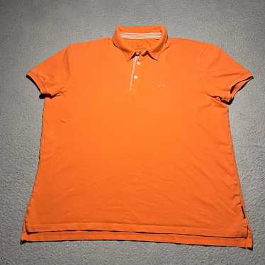 Armani Cotton Preppy Colorful Orange AX Logo Polo… - image 1