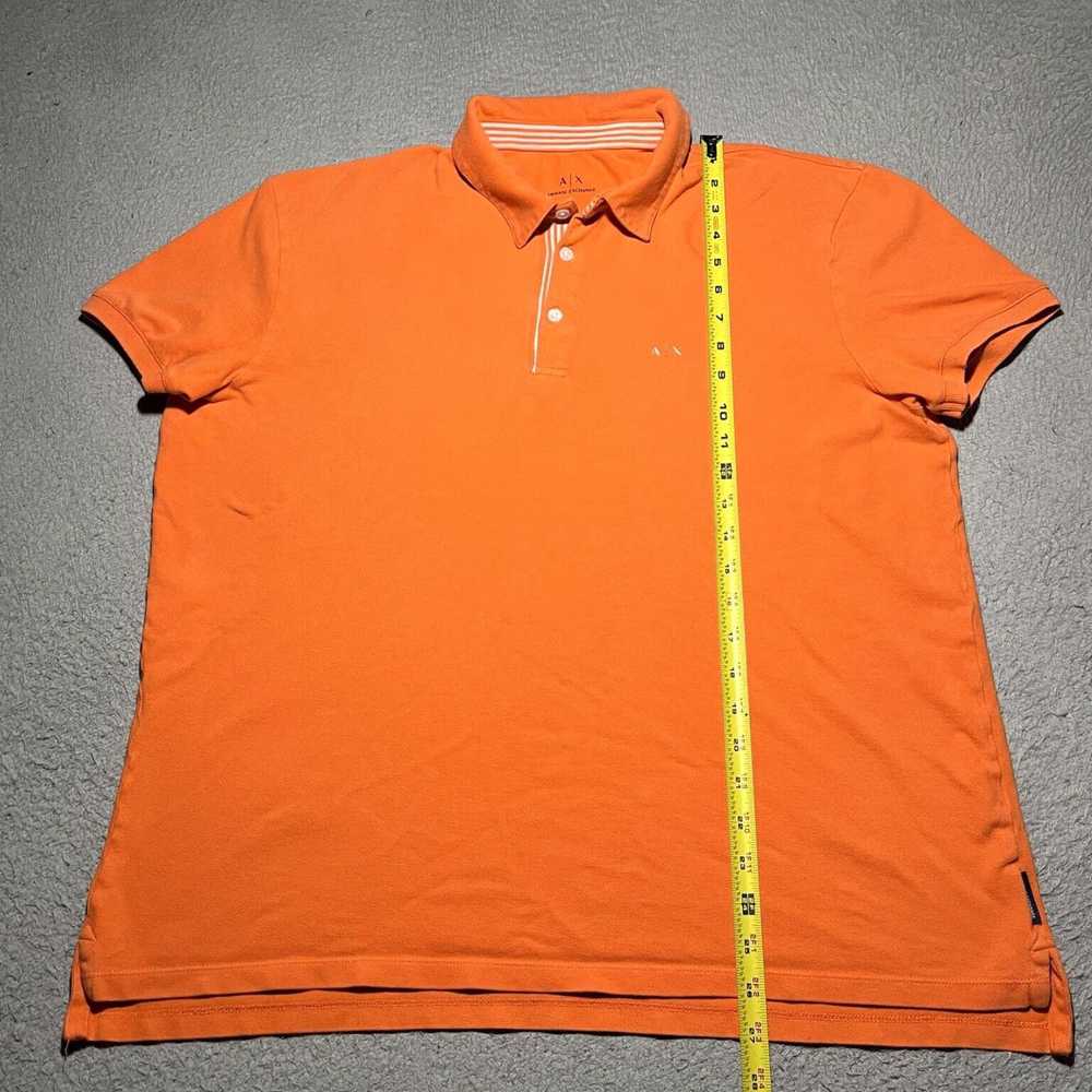 Armani Cotton Preppy Colorful Orange AX Logo Polo… - image 2