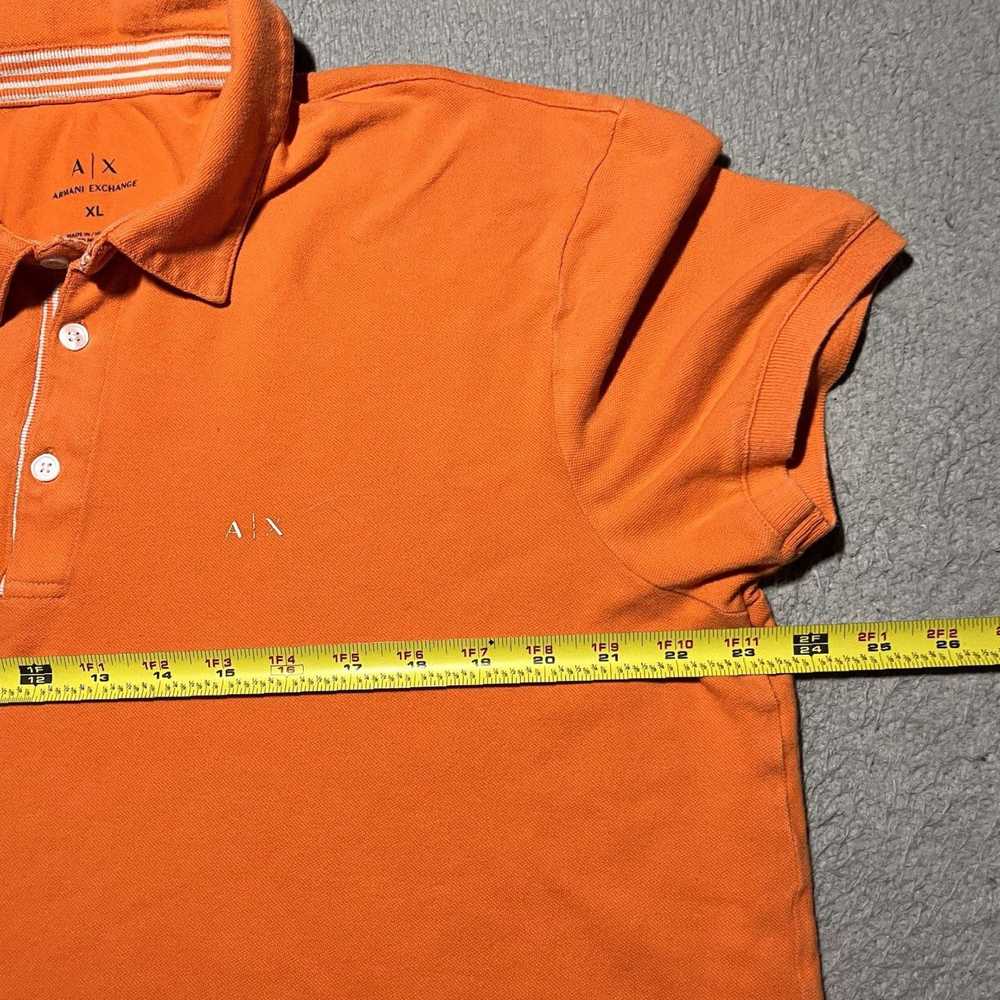 Armani Cotton Preppy Colorful Orange AX Logo Polo… - image 5