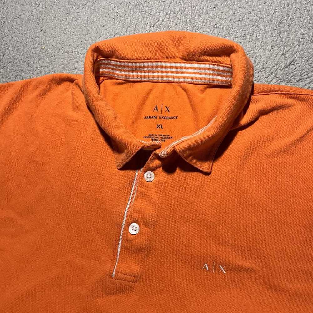 Armani Cotton Preppy Colorful Orange AX Logo Polo… - image 6