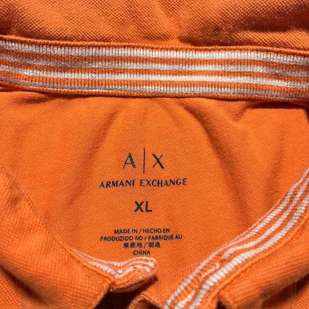 Armani Cotton Preppy Colorful Orange AX Logo Polo… - image 7