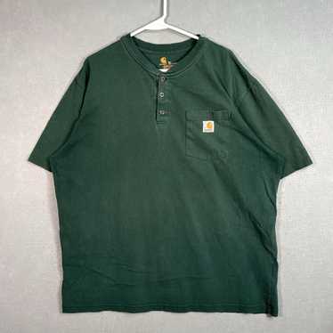 Carhartt Classic Green Original Fit Mens Henley P… - image 1