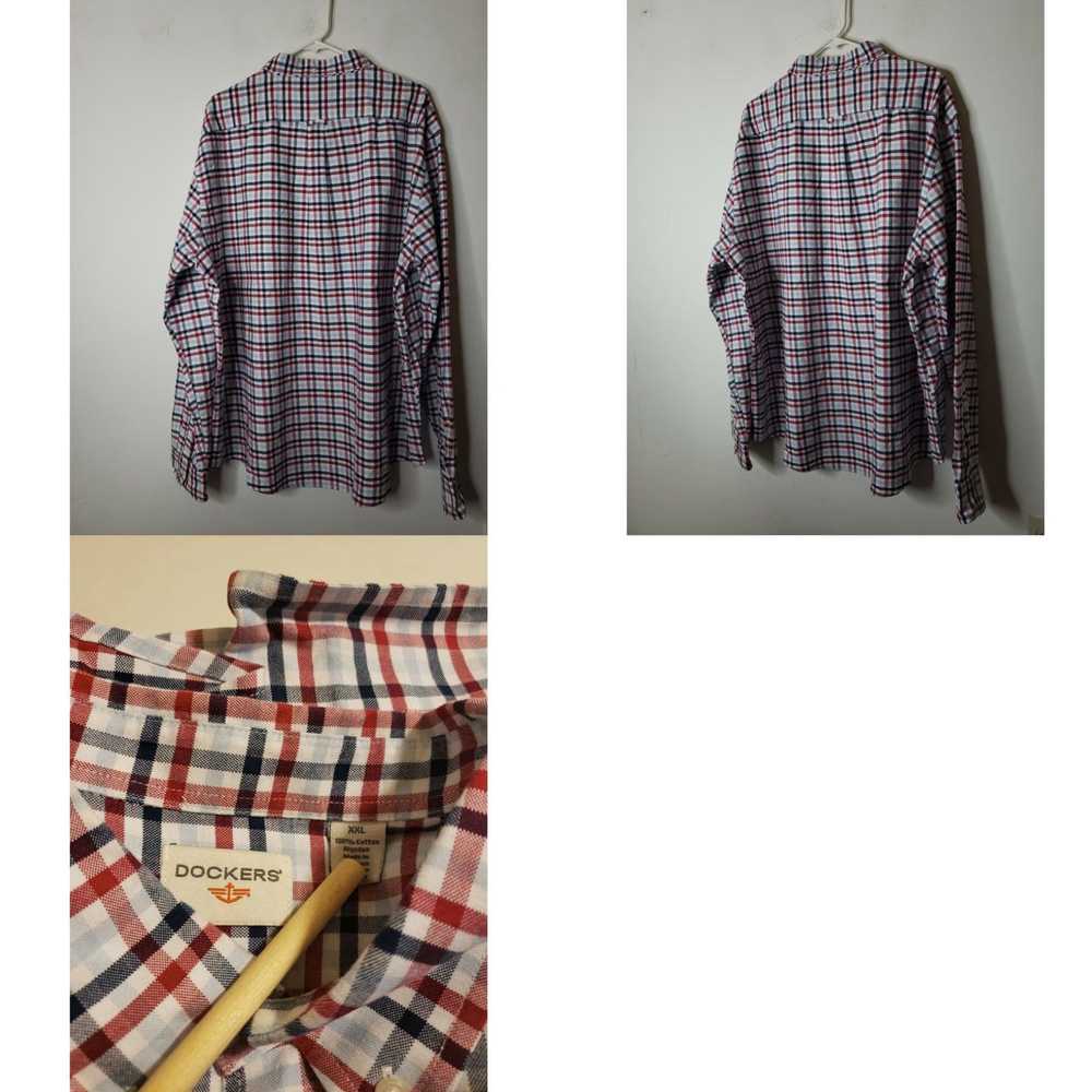 Dockers Dockers Men's Button Down Shirt 2XL Red B… - image 4