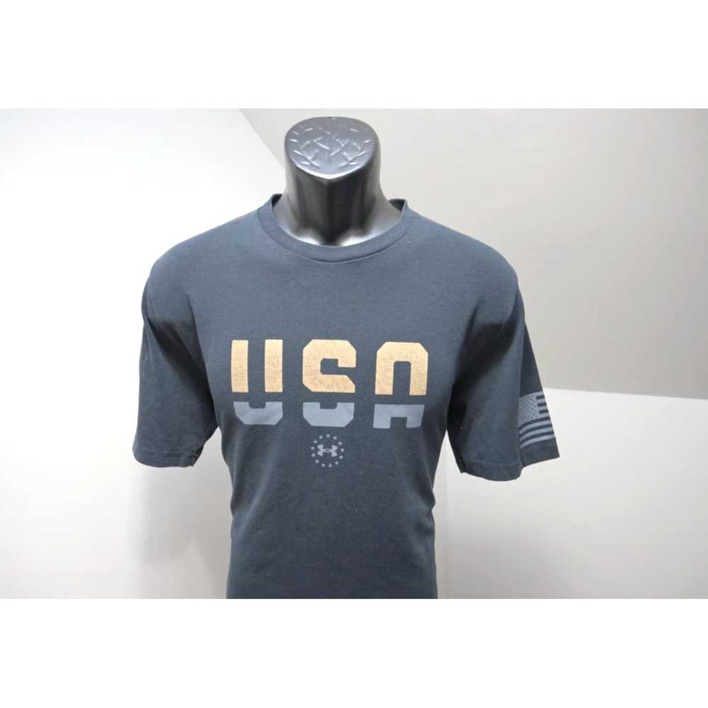 Under Armour USA Flag Black HeatGear Freedom Tee … - image 2