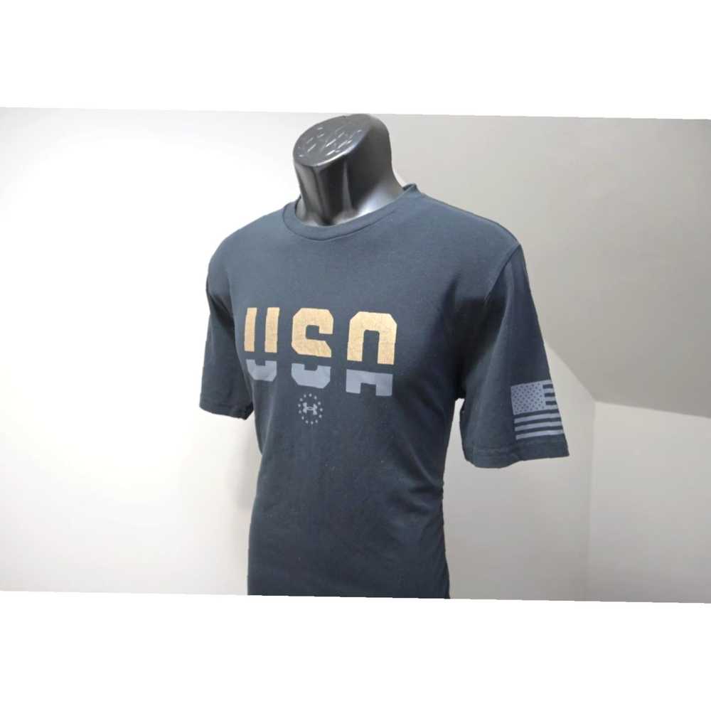 Under Armour USA Flag Black HeatGear Freedom Tee … - image 3