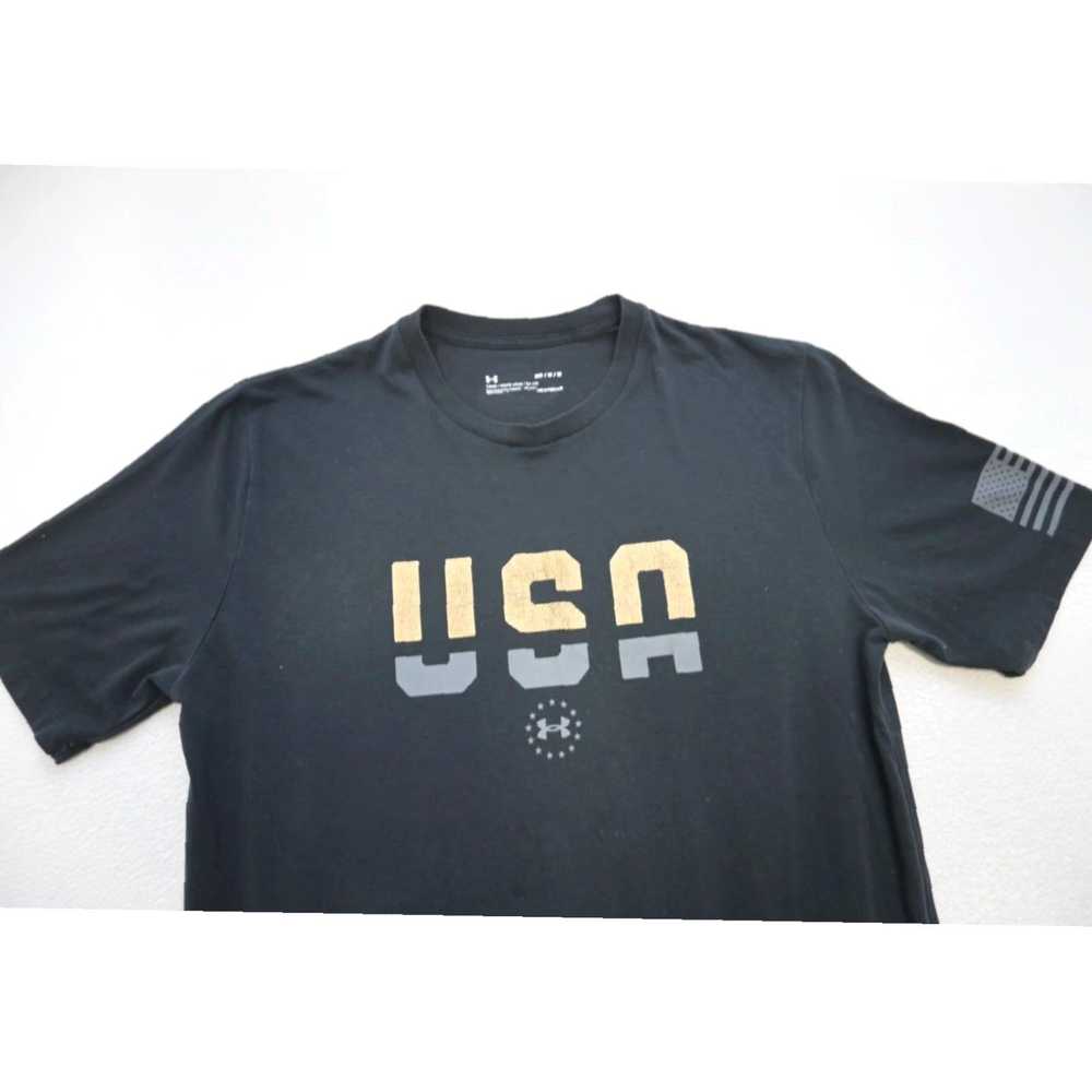 Under Armour USA Flag Black HeatGear Freedom Tee … - image 5