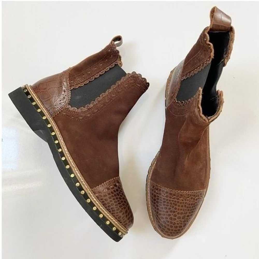 NEW Free People Atlas Studded Chelsea Boots Choco… - image 2