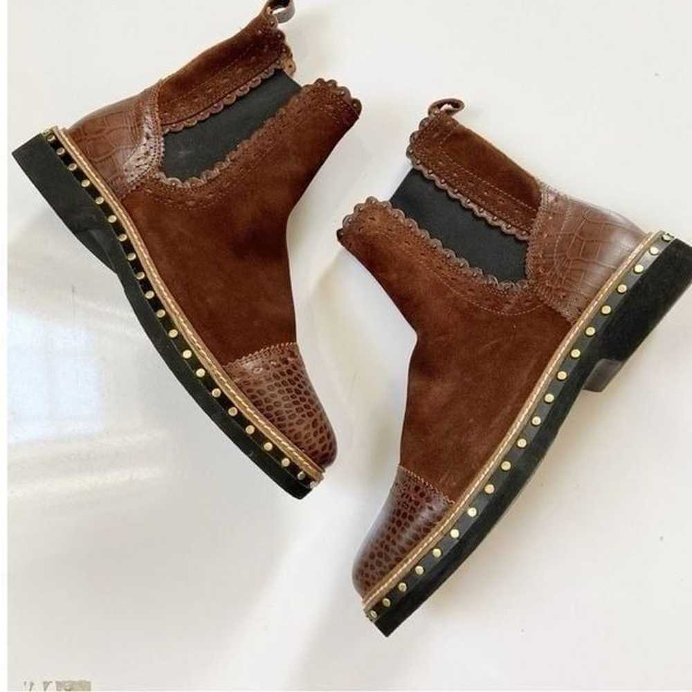 NEW Free People Atlas Studded Chelsea Boots Choco… - image 5