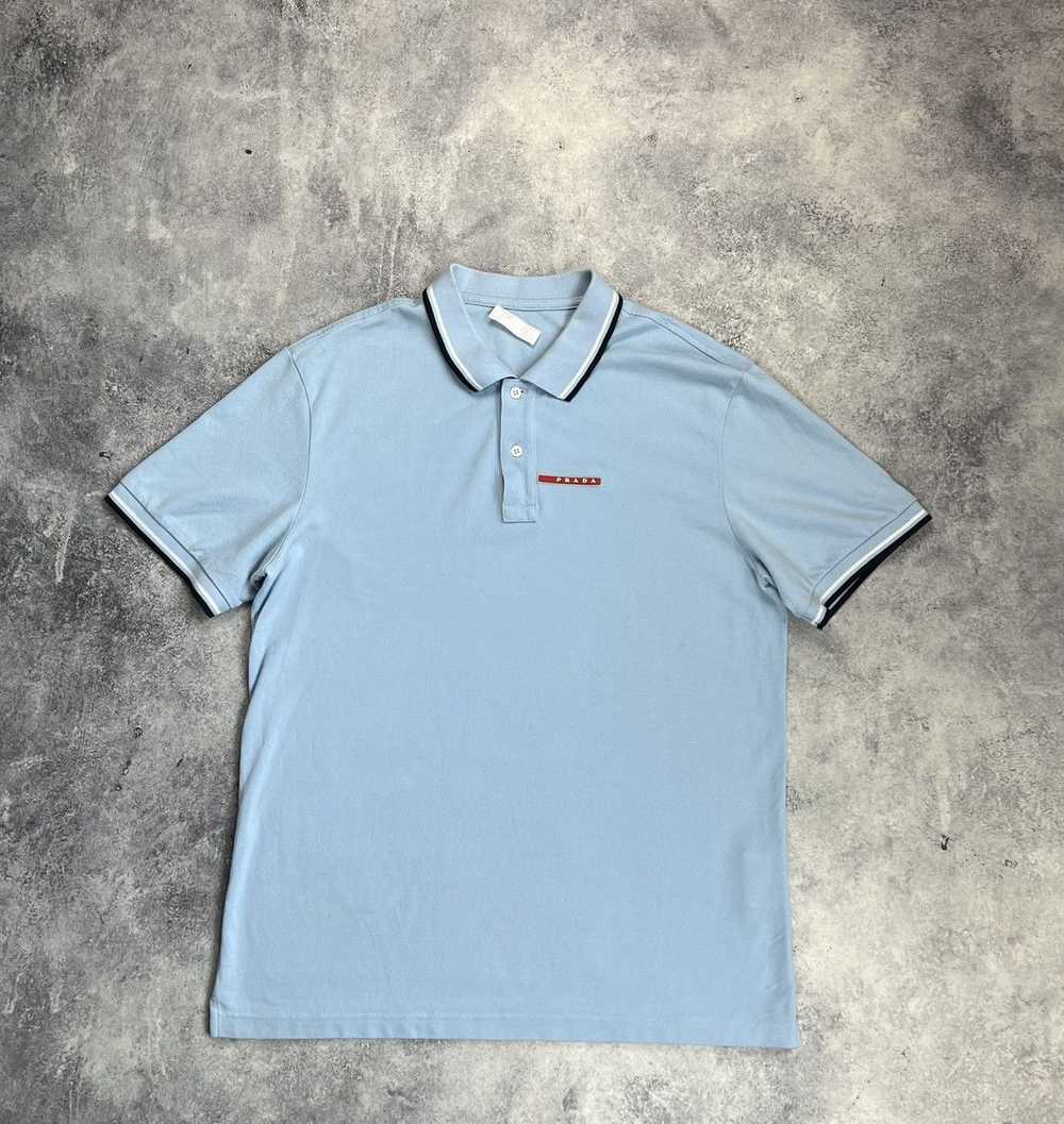 Prada Prada baby blue polo shirt - image 1