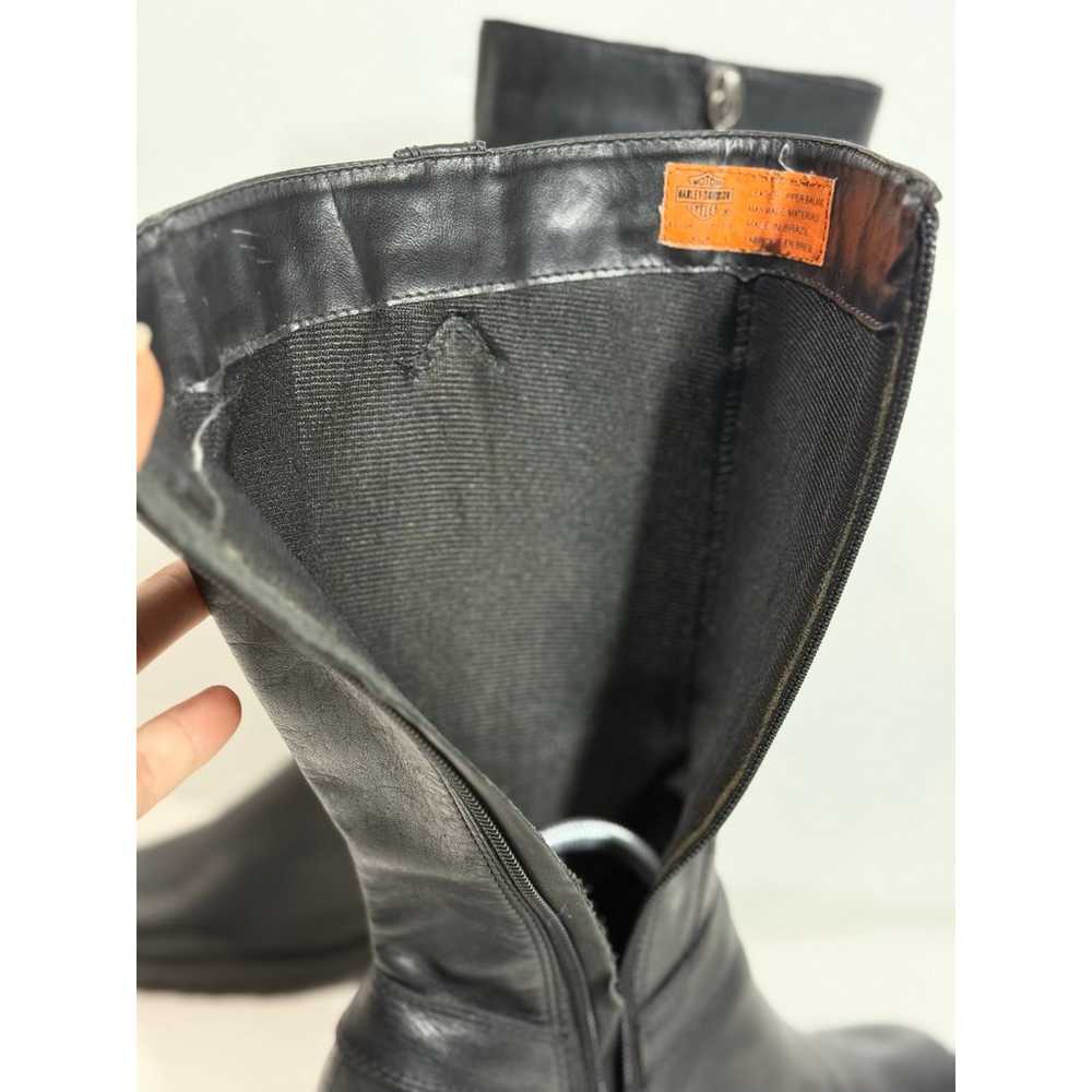 Harley Davidson-Biker-Women's Heeled Boots-Leathe… - image 10