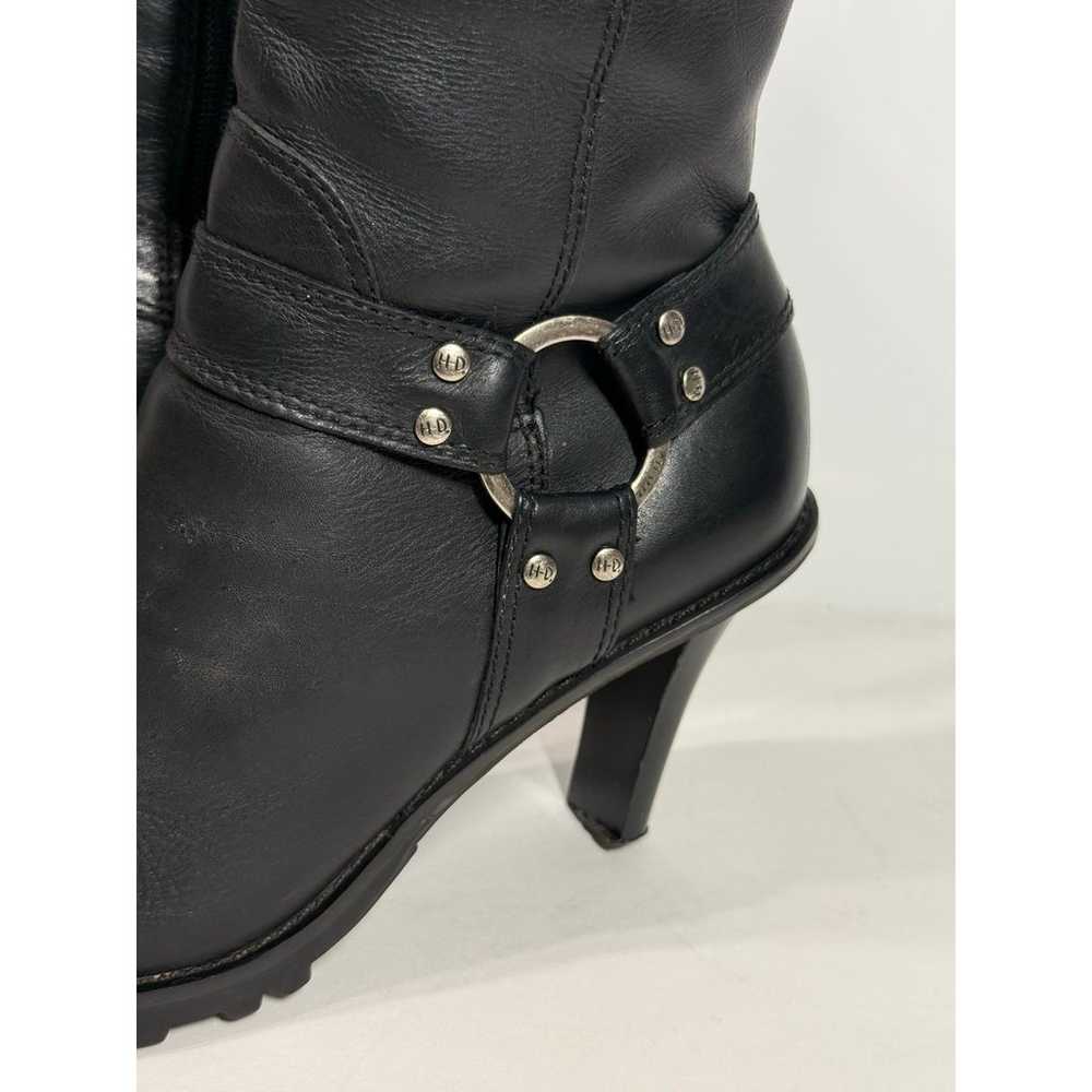 Harley Davidson-Biker-Women's Heeled Boots-Leathe… - image 2