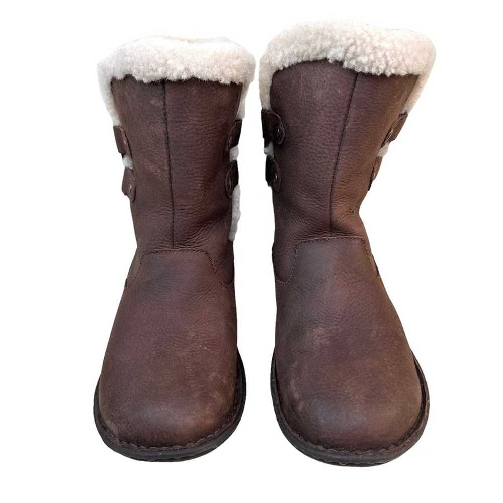 UGG Akadia Stout Brown Leather Sheepskin Winter W… - image 3