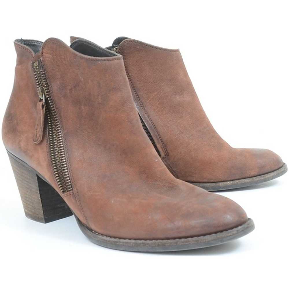 Paul Green Aubrey Ankle Boots Brown Leather Weste… - image 1