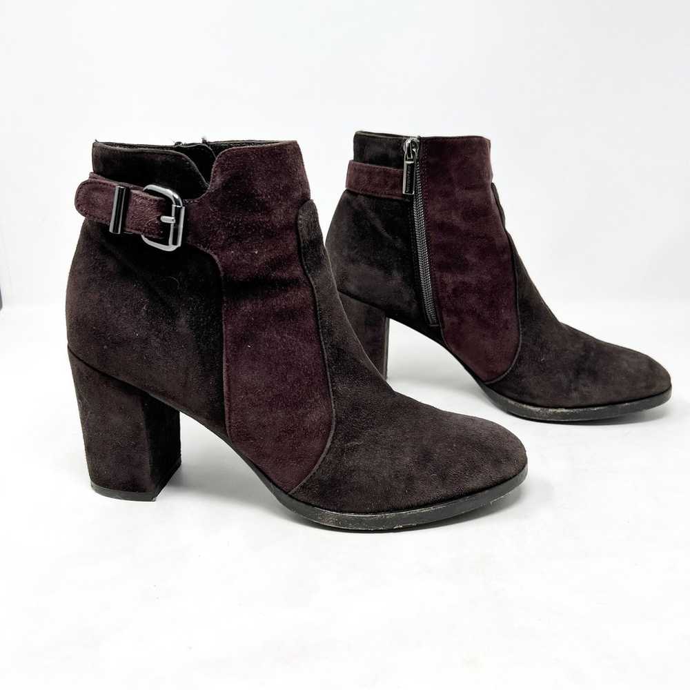 Aquatalia Size 10 Maroon Wine Burgundy Suede Leat… - image 1