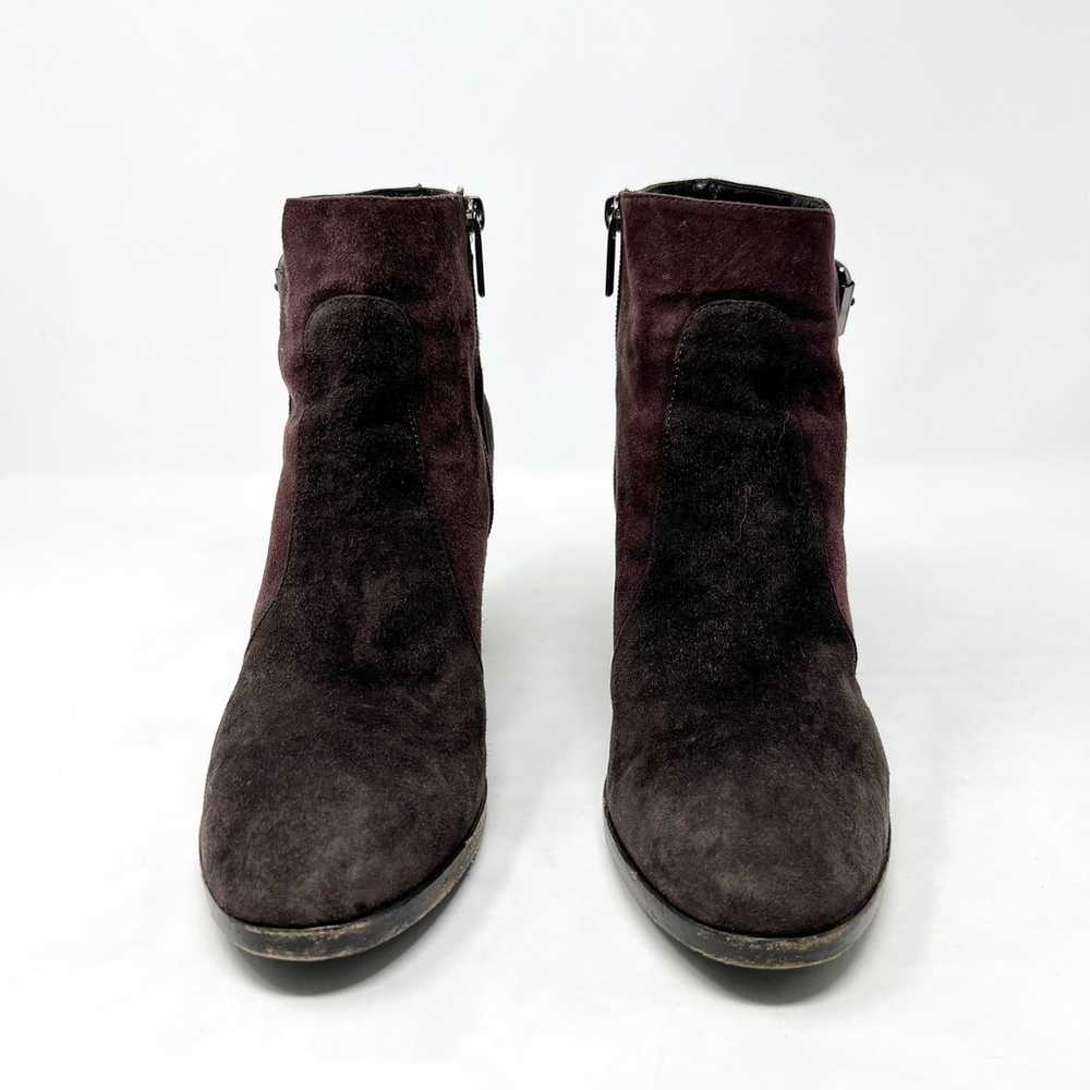 Aquatalia Size 10 Maroon Wine Burgundy Suede Leat… - image 3