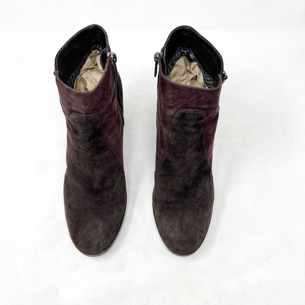 Aquatalia Size 10 Maroon Wine Burgundy Suede Leat… - image 5