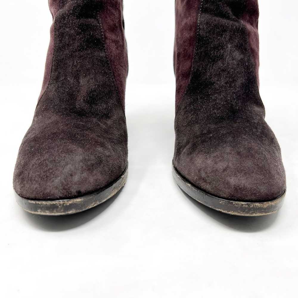 Aquatalia Size 10 Maroon Wine Burgundy Suede Leat… - image 6