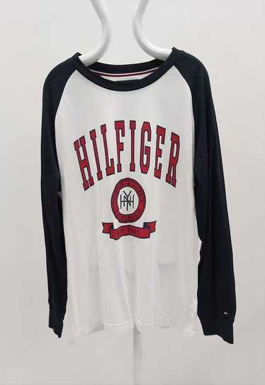 00s Tommy Hilfiger Baseball T-Shirt White Navy - image 1