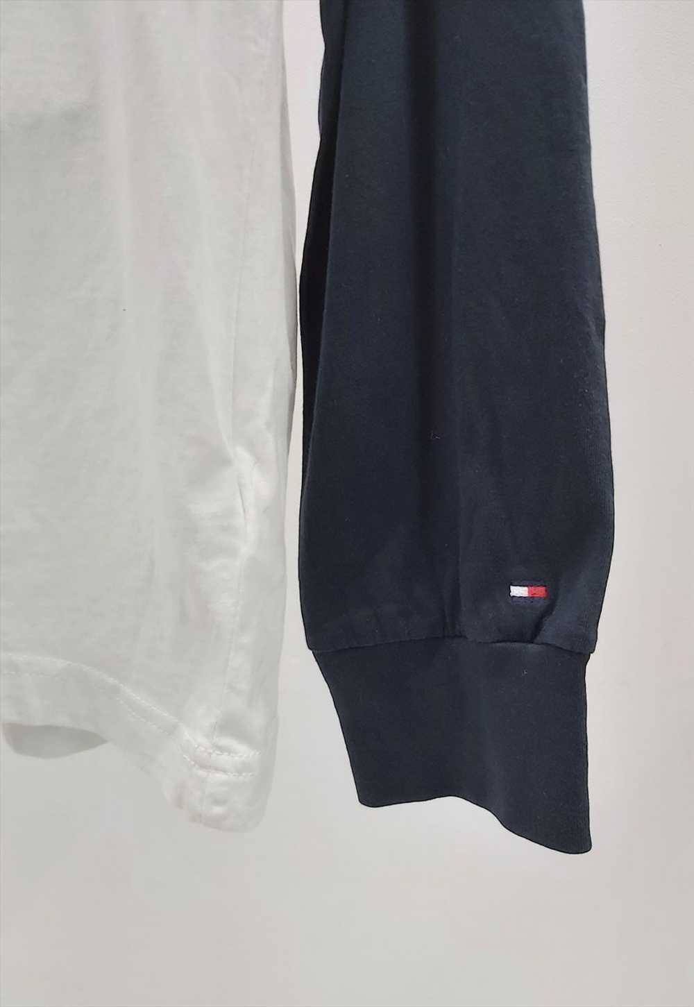 00s Tommy Hilfiger Baseball T-Shirt White Navy - image 2